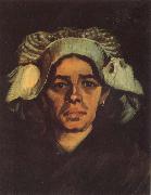 Vincent Van Gogh Head of a Peasant Woman with Whit Cap (nn040 Spain oil painting artist